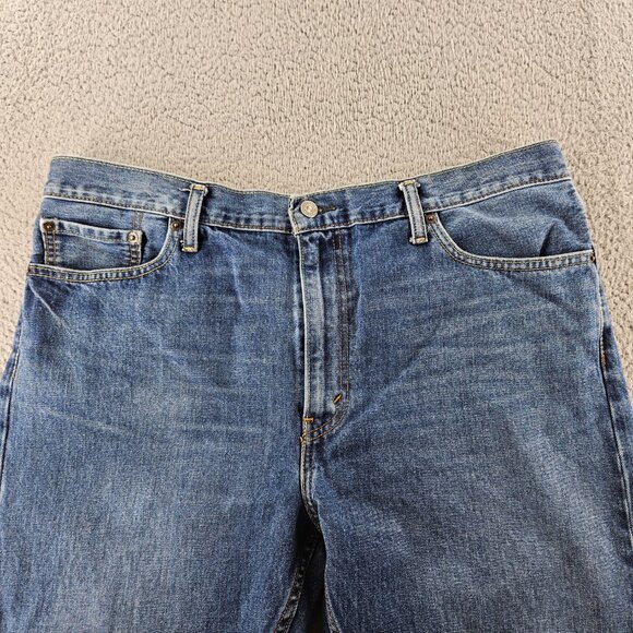 Levis Jeans Mens 38x32 (40x30) Blue 513 Slim Straight Modern - Picture 2 of 16